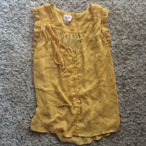 Deep yellow, print tank top